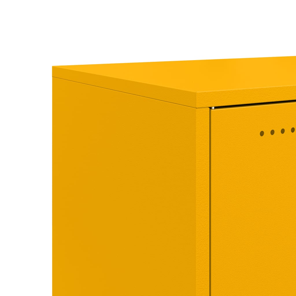 Credenza Giallo Senape 100,5x39x72 cm Acciaio Laminato a Freddo - homemem39