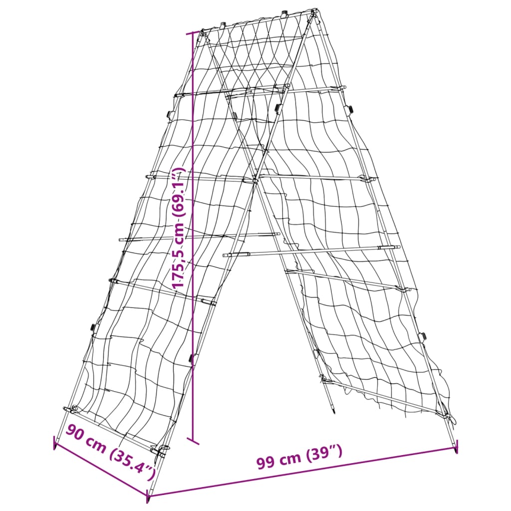 Traliccio Giardino per Rampicanti Telaio A 99x90x175,5 Acciaio | homemem39