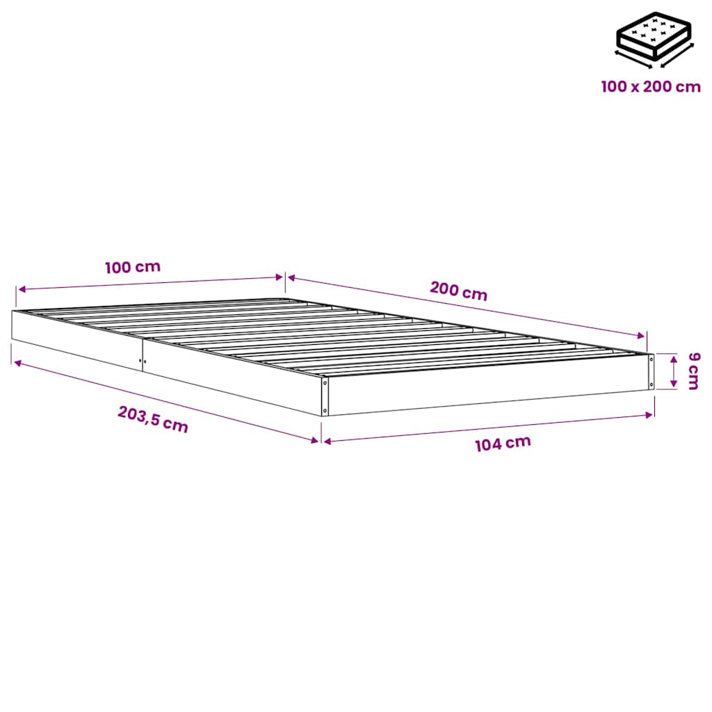 Giroletto Marrone Cera 100x200 cm in Legno Massello di Pino