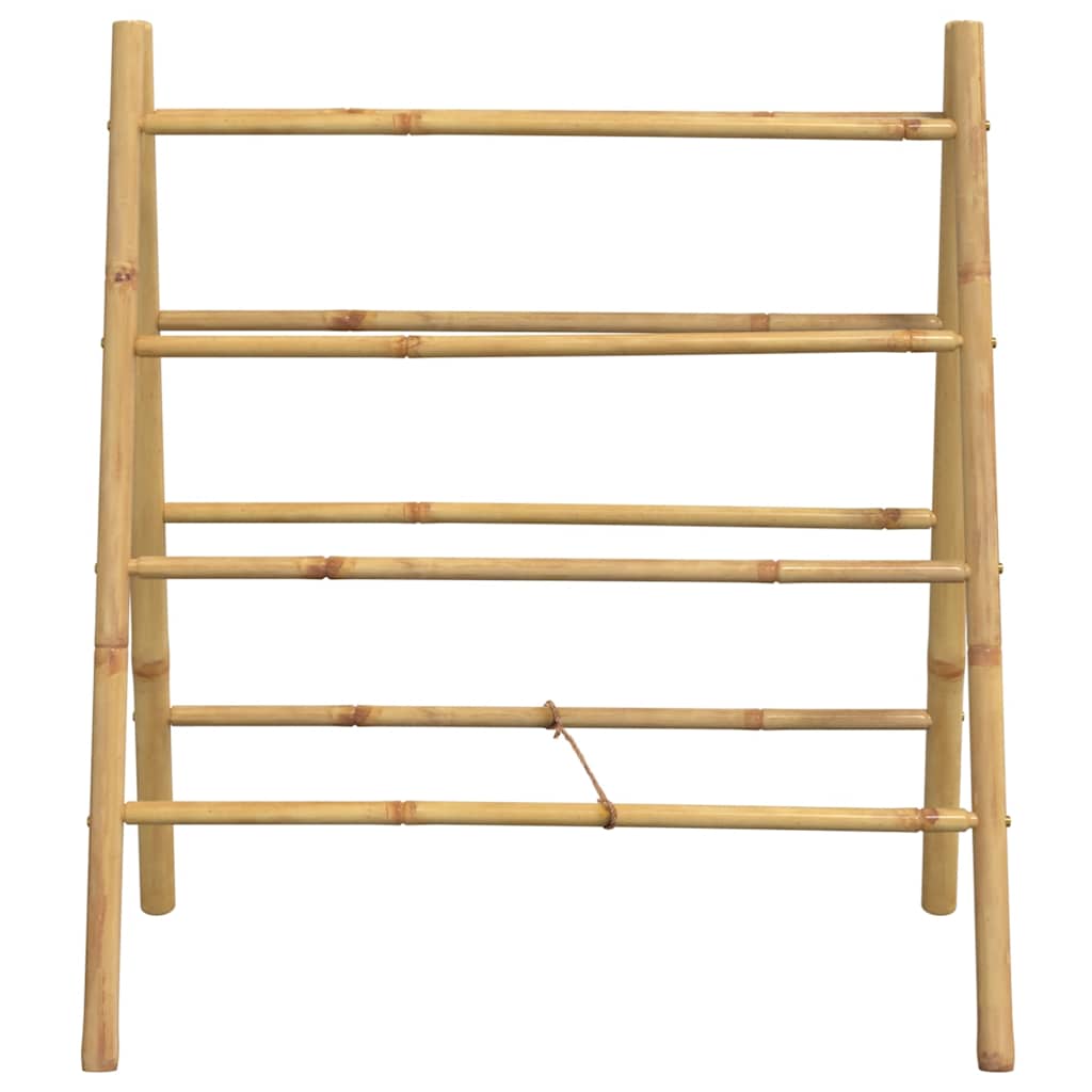 Scala Portasciugamani Doppia con 4 Pioli 90x50x100 cm in Bambù - homemem39