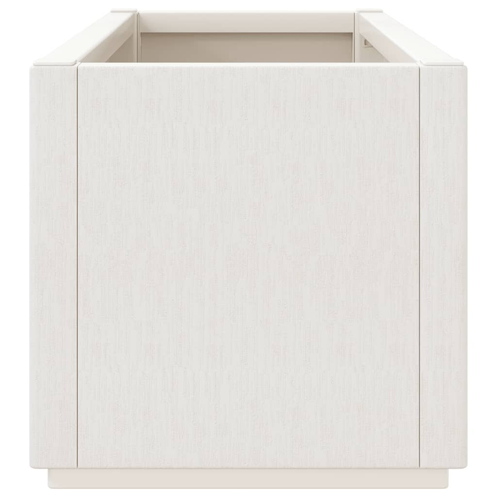 Fioriera da Giardino Bianca 80x36x35 cm in PP - homemem39