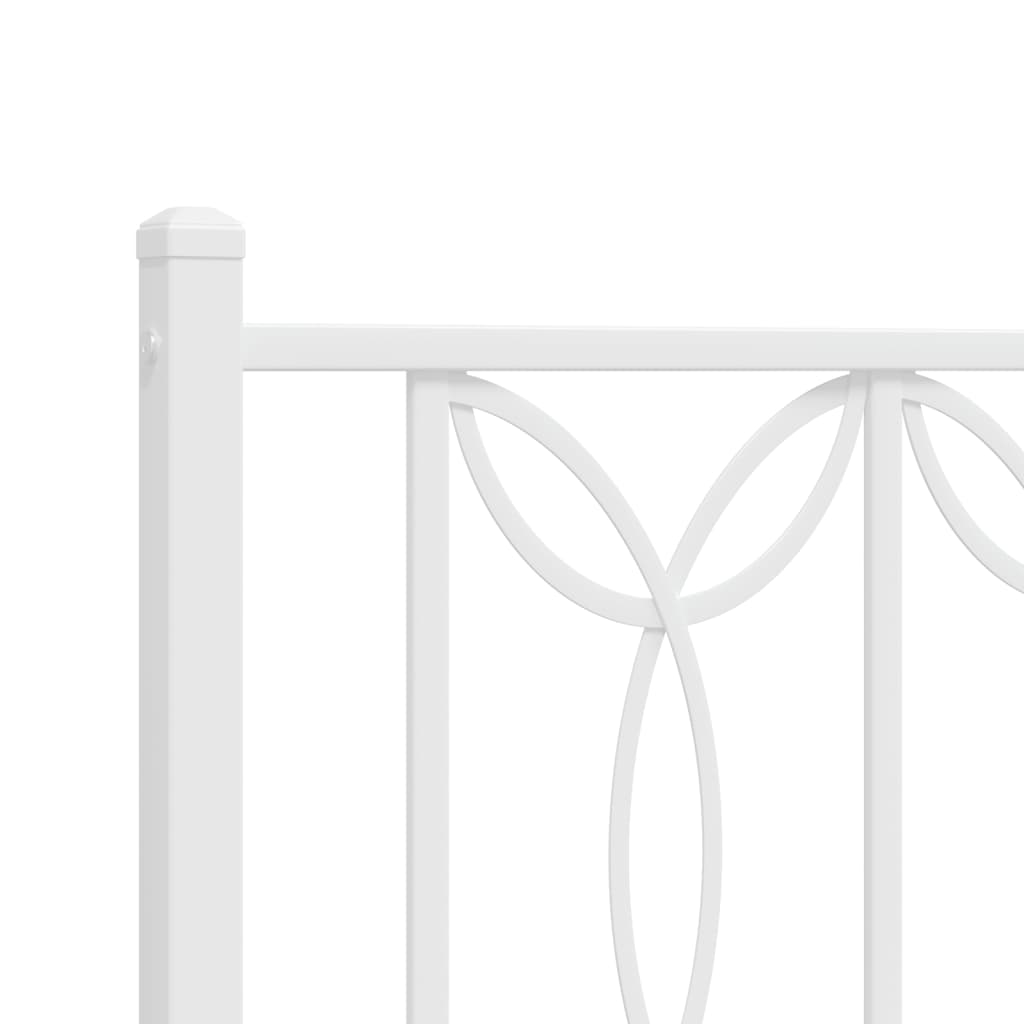Testiera in Metallo Bianco 80 cm