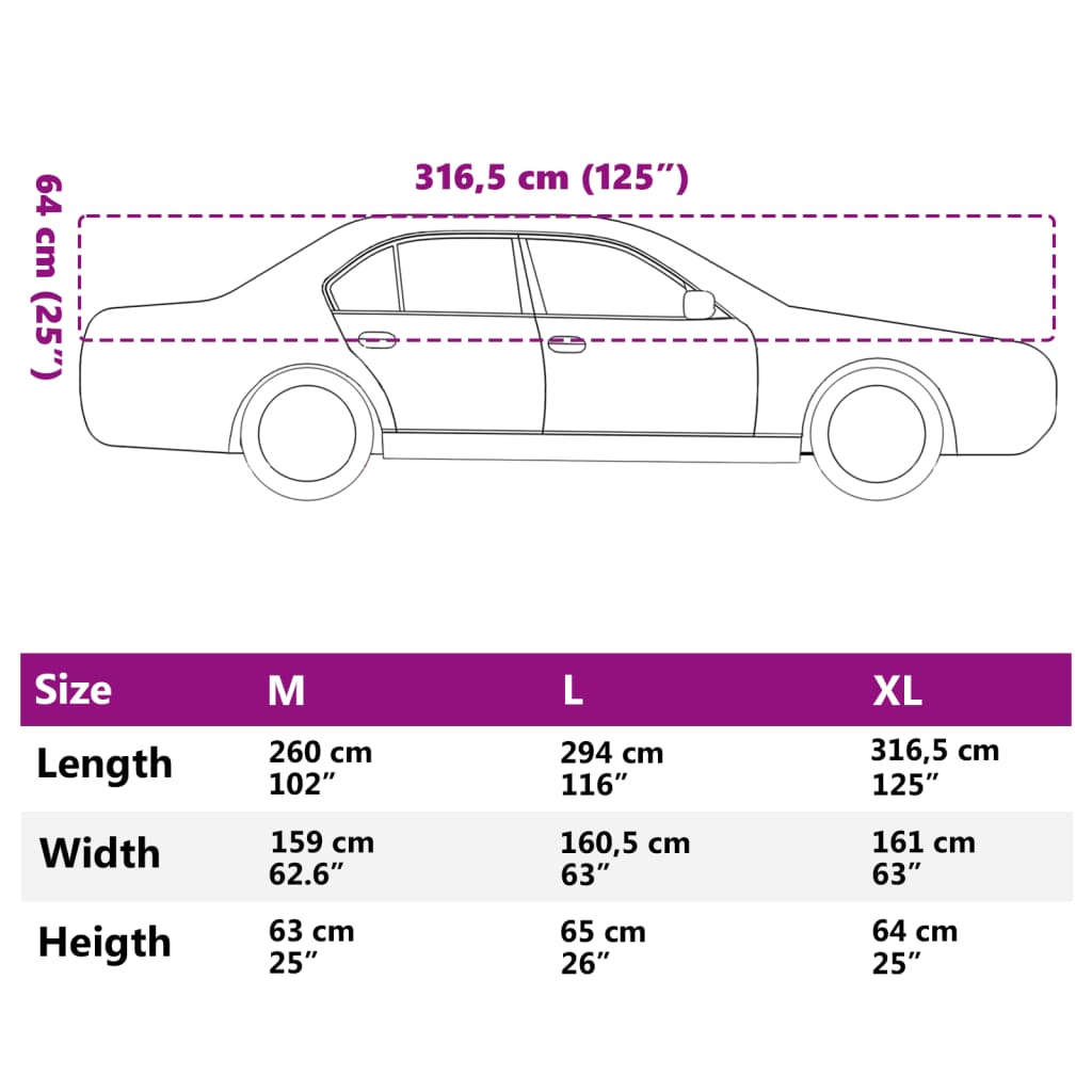 Mezza Copertura Auto con Ganci Argento XL | homemem39