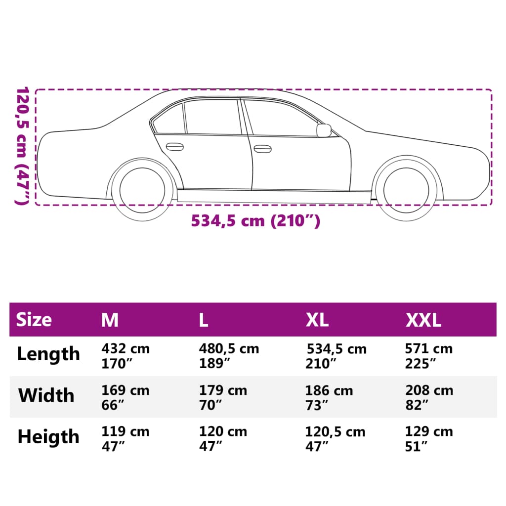 Copriauto per Berlina Cinghie con Fibbia Argento Pieno XL PEVA | homemem39