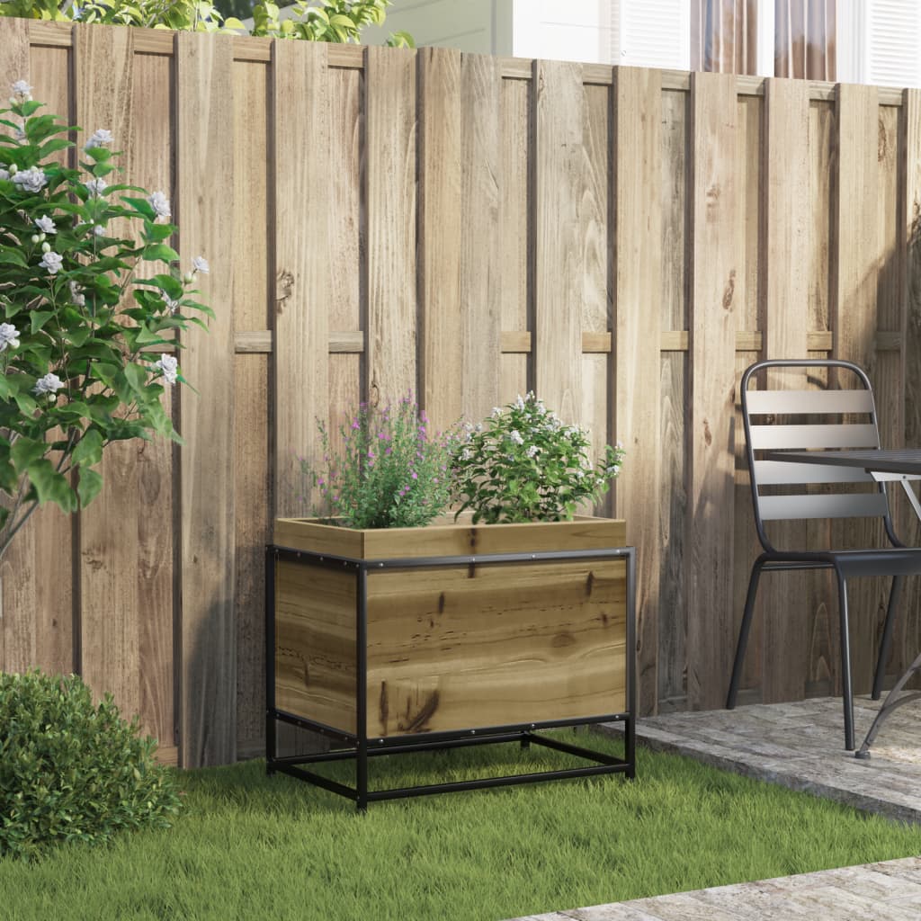 Fioriera da Giardino 60x40x50 cm in Legno di Pino Impregnato - homemem39