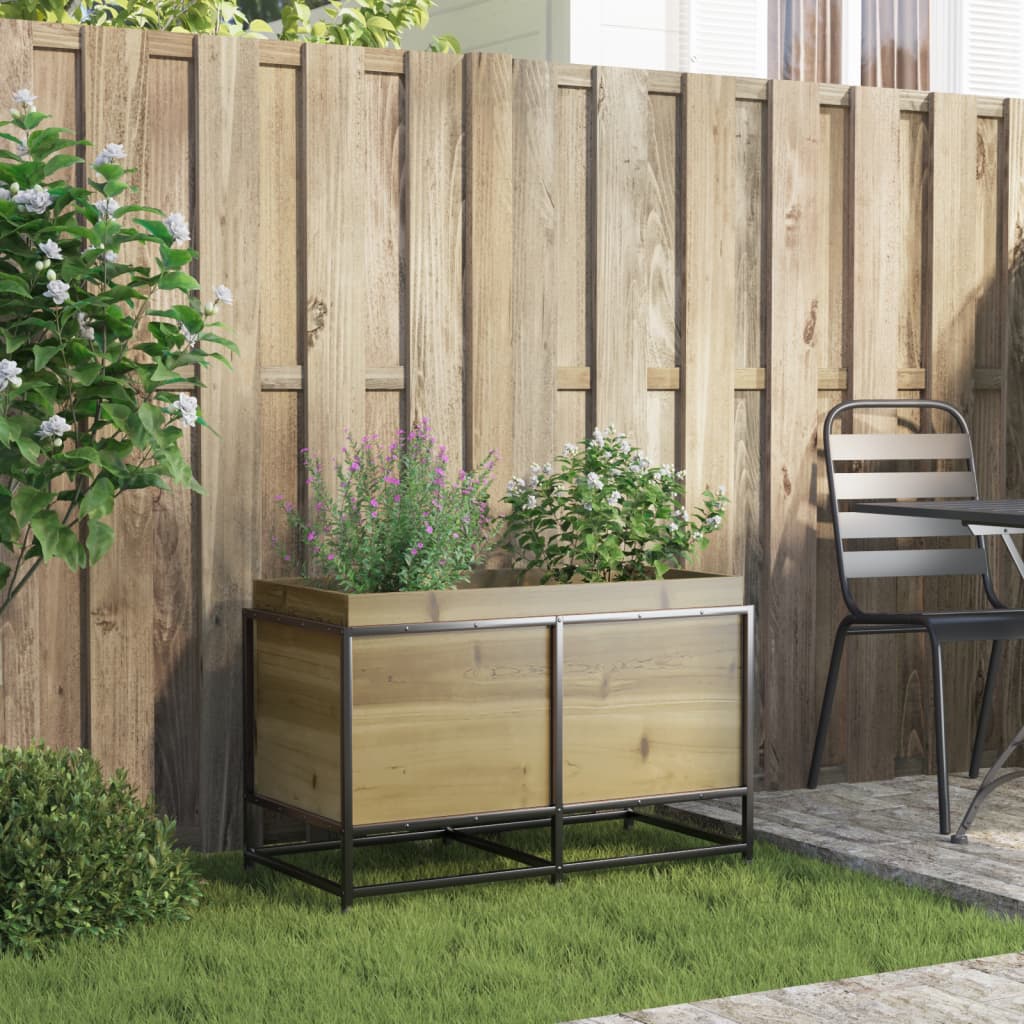 Fioriera da Giardino 80x40x50 cm in Legno di Pino Impregnato - homemem39