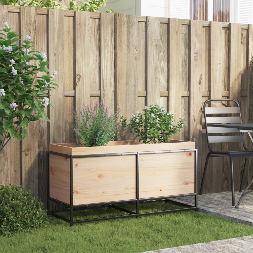 Fioriera da Giardino 100x40x50 cm in Legno Massello di Pino - homemem39