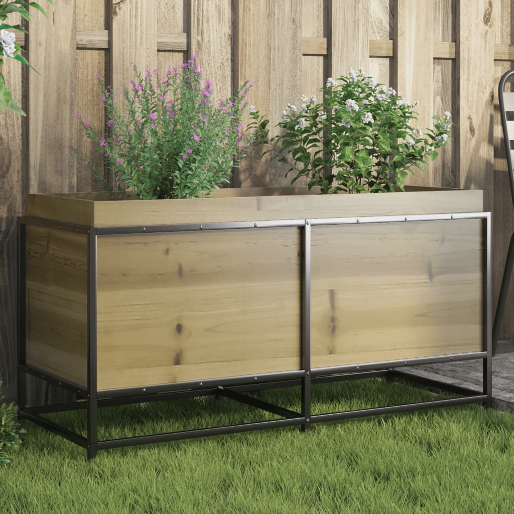 Fioriera da Giardino 100x40x50 cm in Legno di Pino Impregnato - homemem39