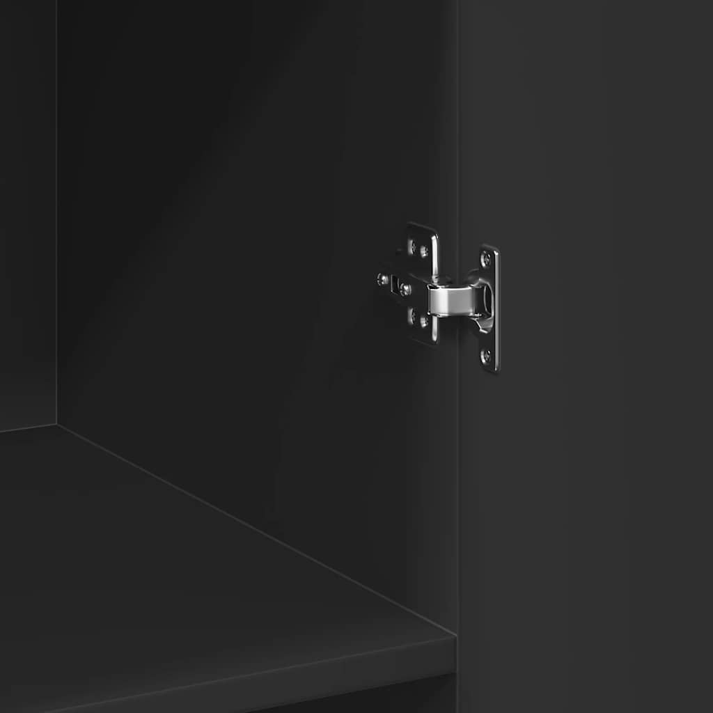 Mobile Portaoggetti Nero 70x42,5x225 cm in Truciolato - homemem39