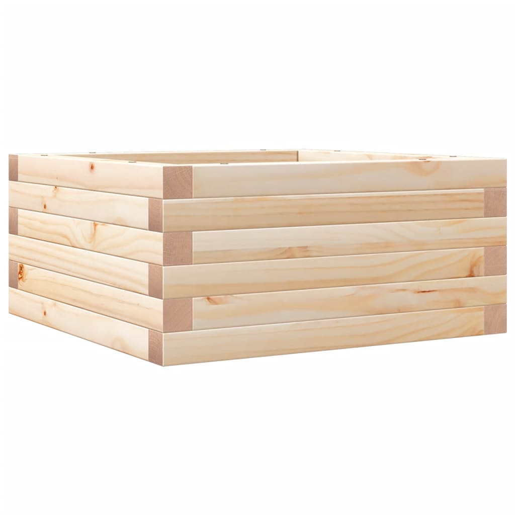 Fioriera da Giardino 50x50x23 cm in Legno Massello di Pino