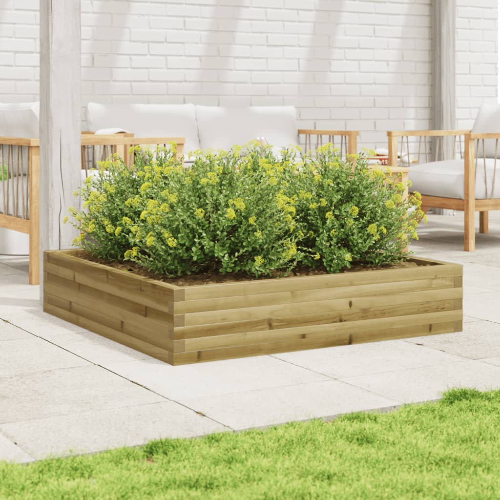 Fioriera da Giardino 110x110x23 cm in Legno di Pino Impregnato - homemem39