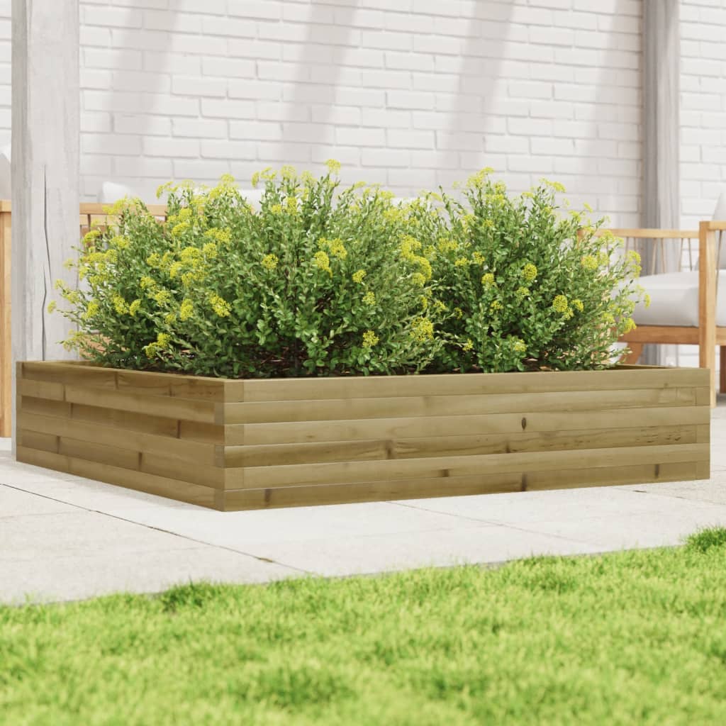 Fioriera da Giardino 110x110x23 cm in Legno di Pino Impregnato - homemem39