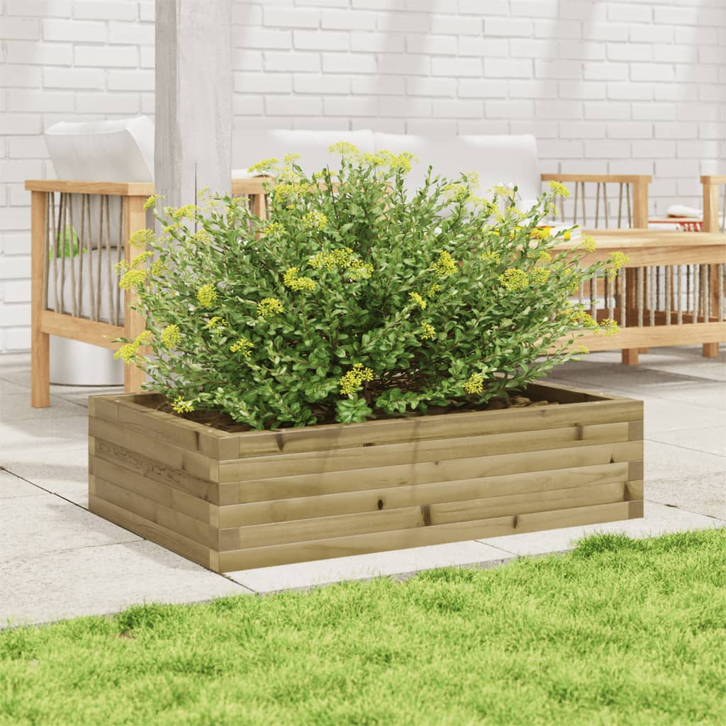 Fioriera da Giardino 90x60x23 cm in Legno di Pino Impregnato - homemem39