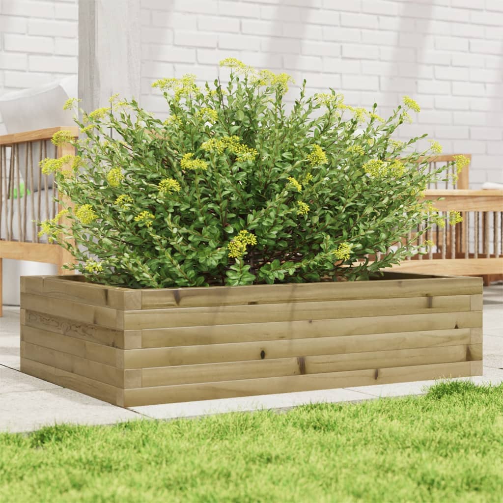 Fioriera da Giardino 90x60x23 cm in Legno di Pino Impregnato - homemem39