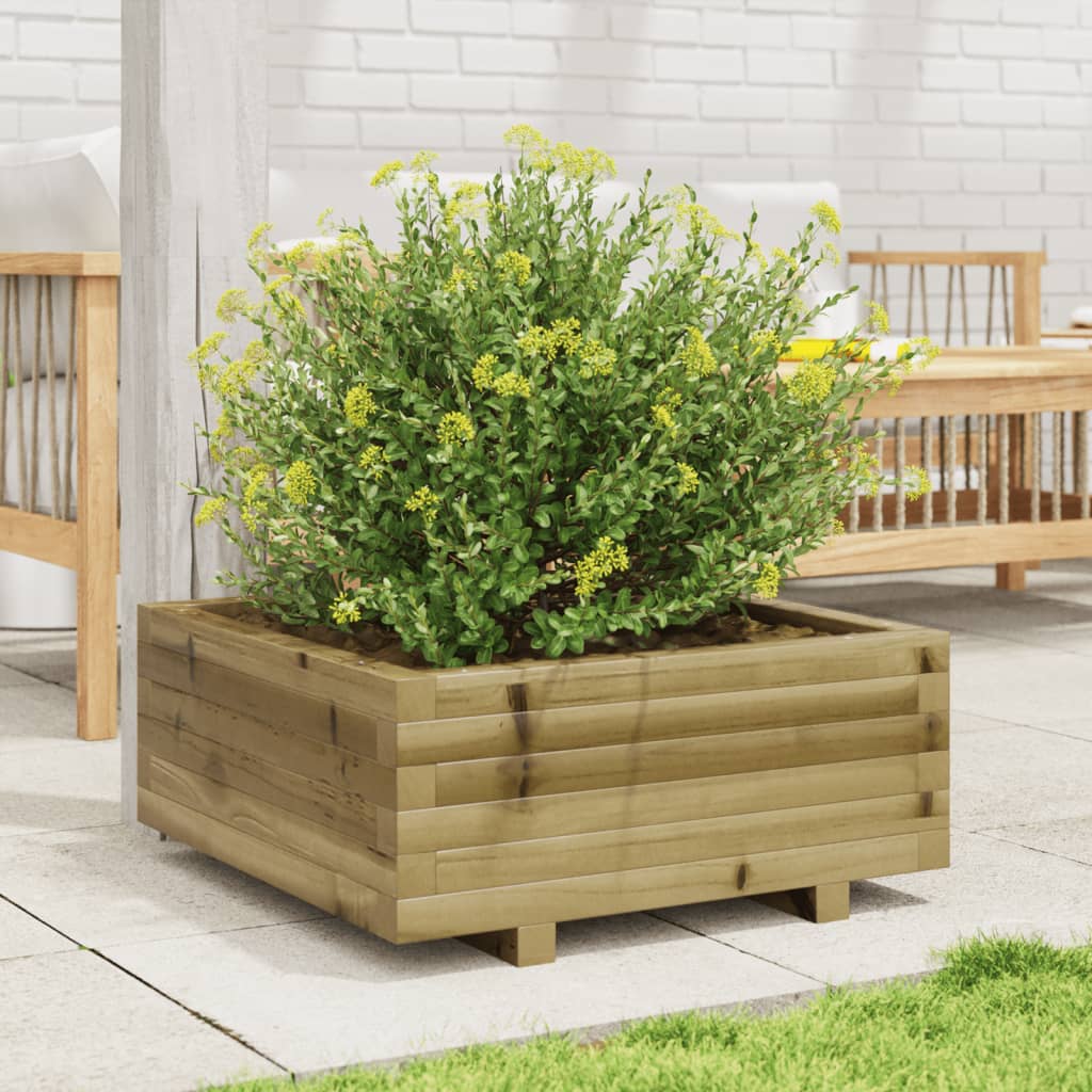 Fioriera da Giardino 60x60x26,5 cm in Legno di Pino Impregnato - homemem39
