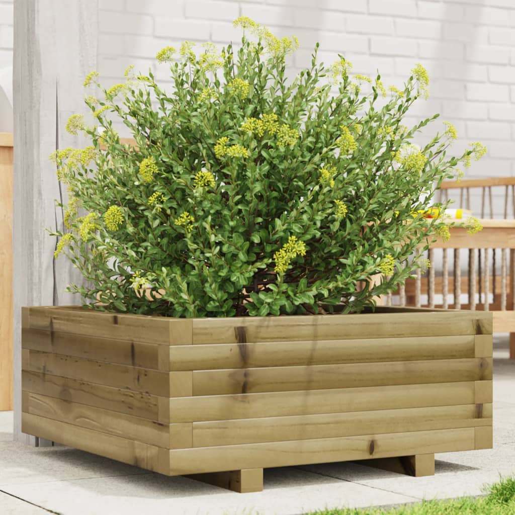 Fioriera da Giardino 60x60x26,5 cm in Legno di Pino Impregnato - homemem39