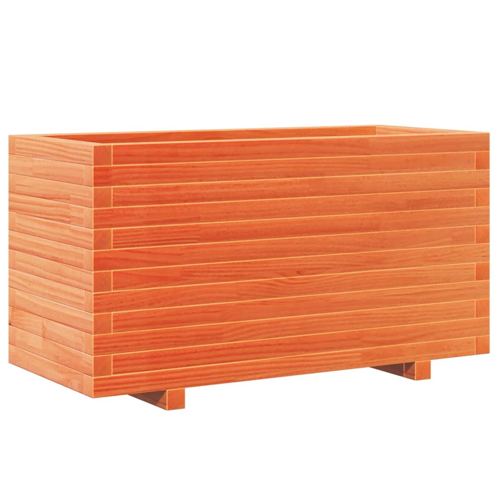 Fioriera Giardino Marrone Cera 90x40x49,5cm Legno Massello Pino - homemem39