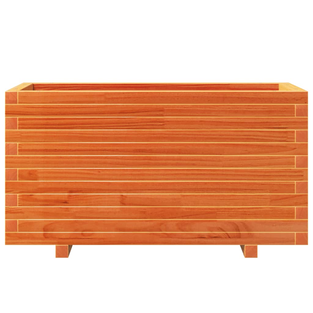 Fioriera Giardino Marrone Cera 90x40x49,5cm Legno Massello Pino - homemem39