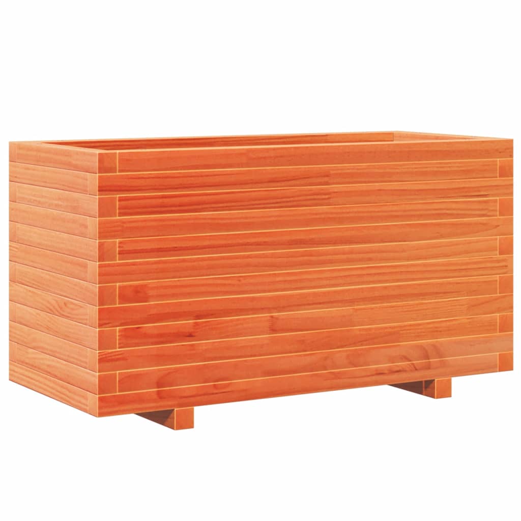 Fioriera Giardino Marrone Cera 90x40x49,5cm Legno Massello Pino - homemem39