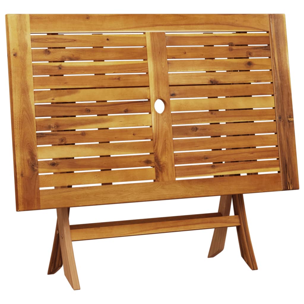 Set da Pranzo da Giardino 5 pz Tortora Tessuto e Legno Massello