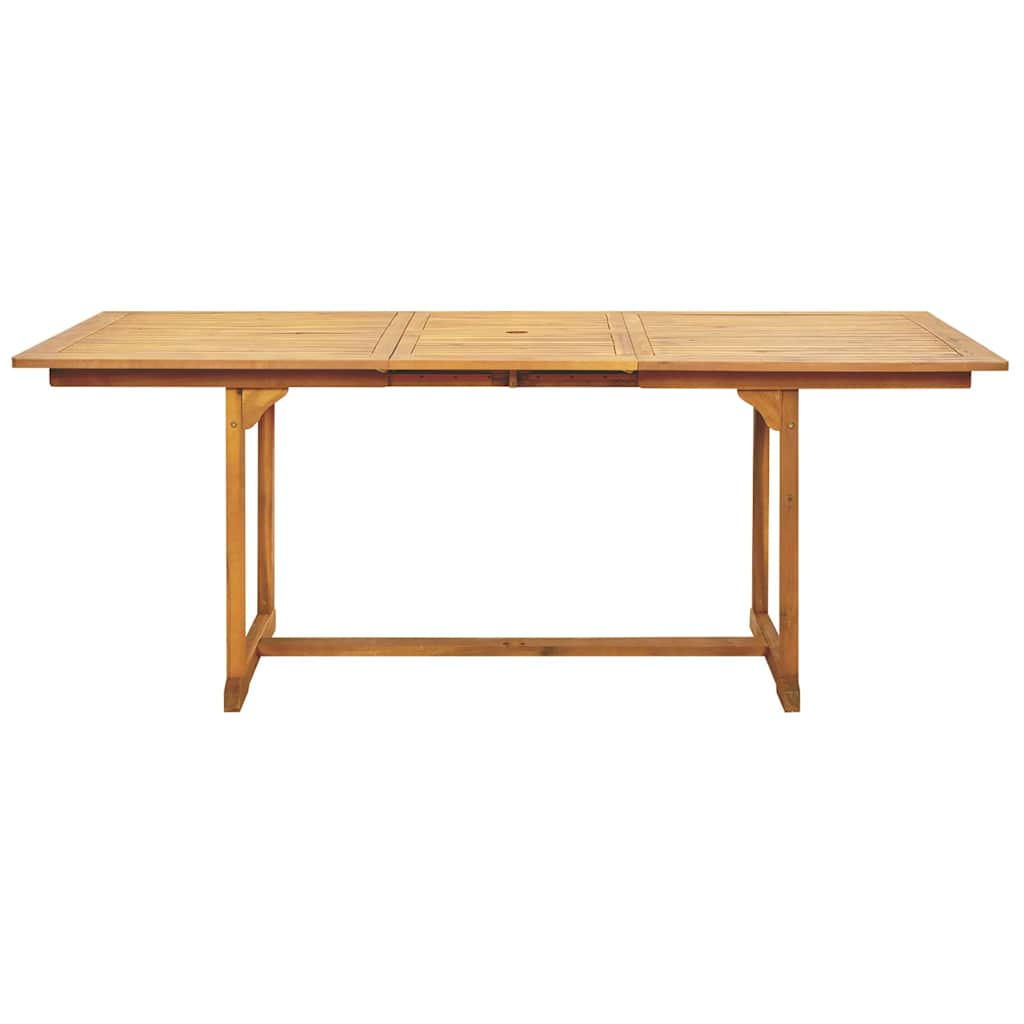 Set Pranzo da Giardino 7 pz Beige Polipropilene/ Legno Massello