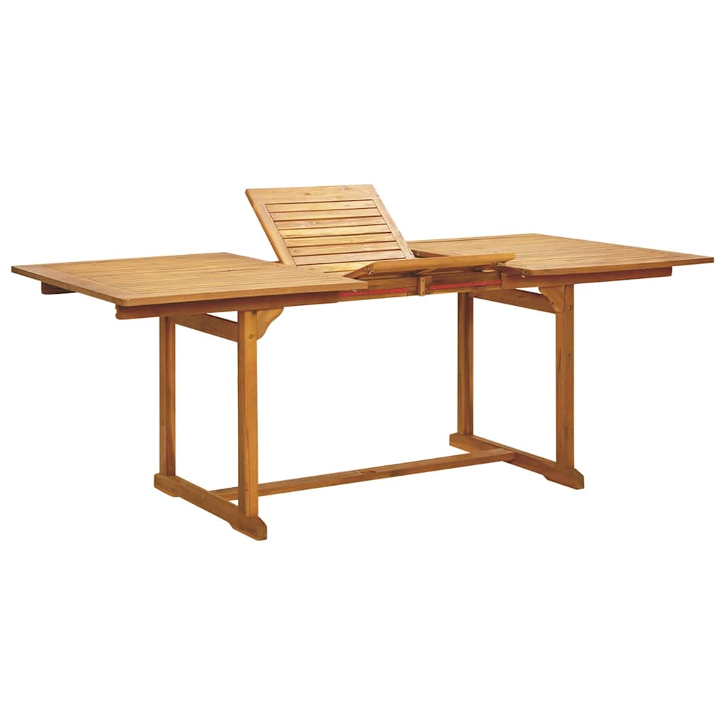 Set Pranzo da Giardino 7 pz Beige Polipropilene/ Legno Massello
