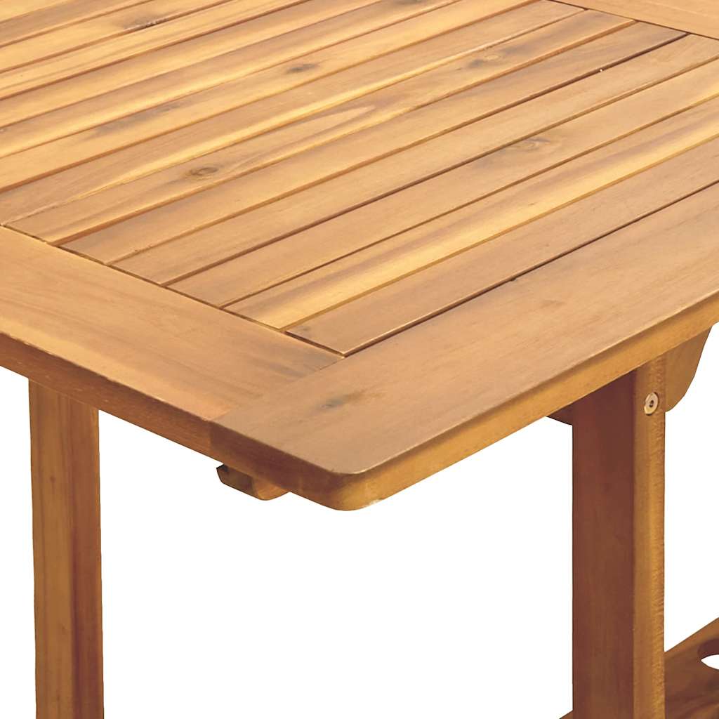 Set Pranzo da Giardino 7 pz Beige Polipropilene/ Legno Massello