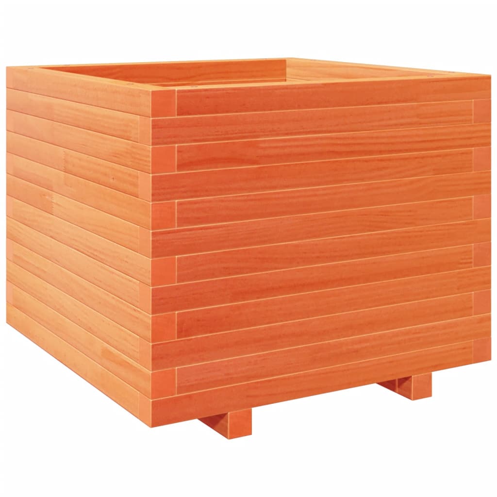 Fioriera Giardino Marrone Cera 60x60x49,5cm Legno Massello Pino - homemem39