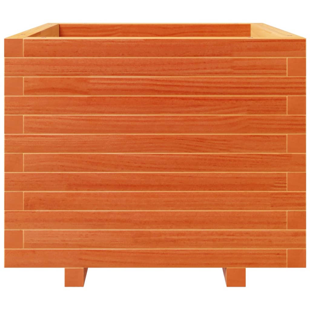 Fioriera Giardino Marrone Cera 60x60x49,5cm Legno Massello Pino - homemem39