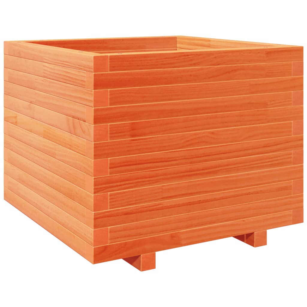 Fioriera Giardino Marrone Cera 60x60x49,5cm Legno Massello Pino - homemem39