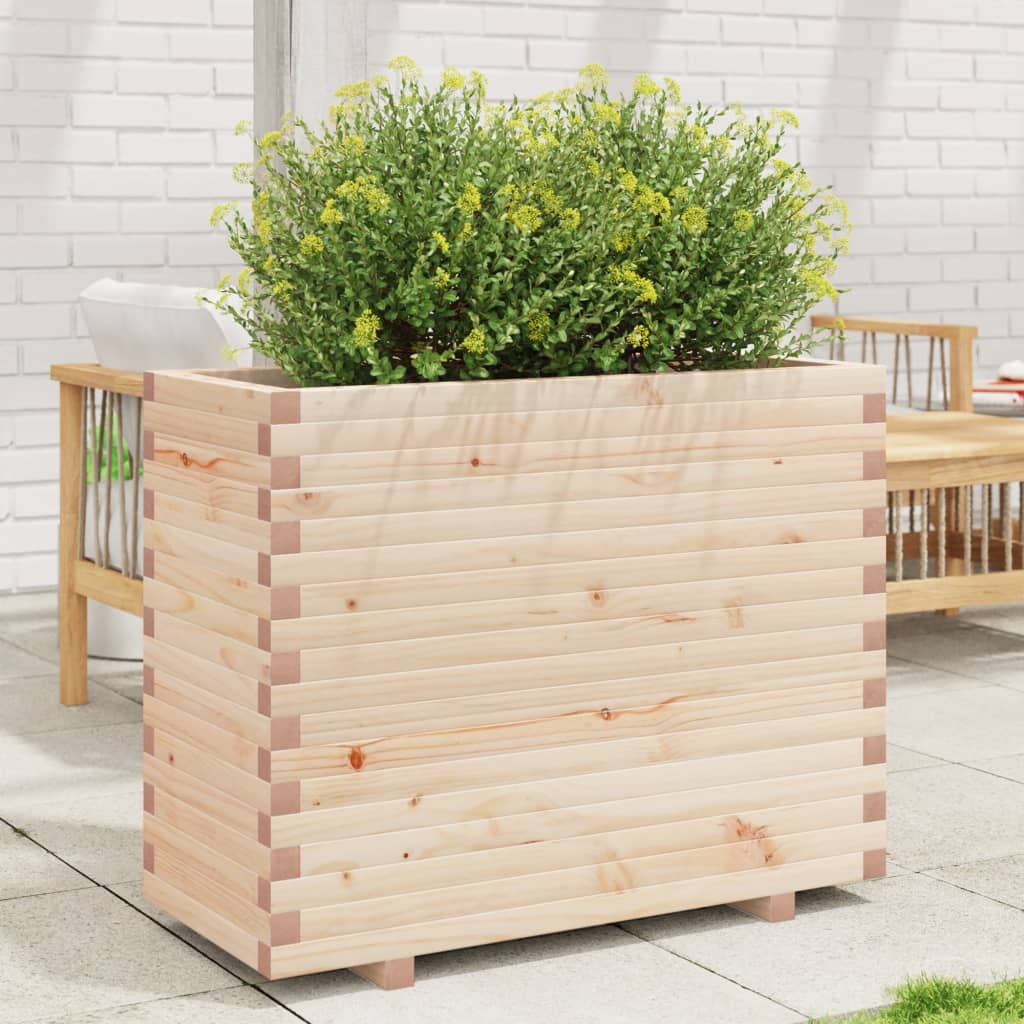 Fioriera da Giardino 90x40x72,5 cm in Legno Massello di Pino - homemem39