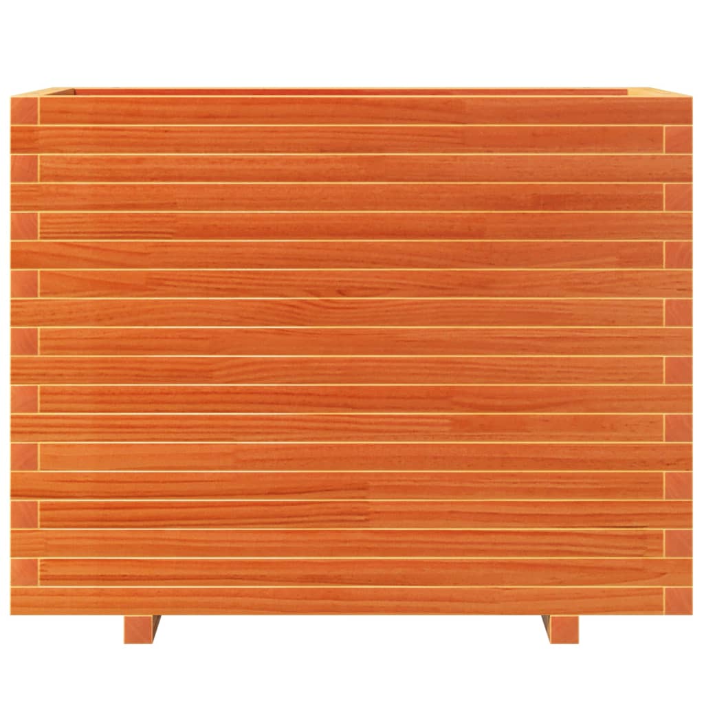 Fioriera Giardino Marrone Cera 90x40x72,5cm Legno Massello Pino - homemem39
