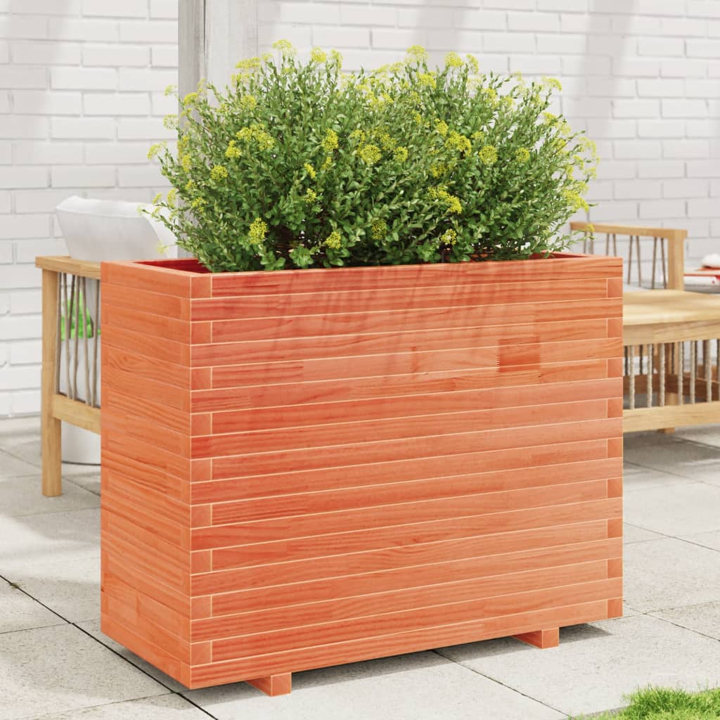 Fioriera Giardino Marrone Cera 90x40x72,5cm Legno Massello Pino - homemem39