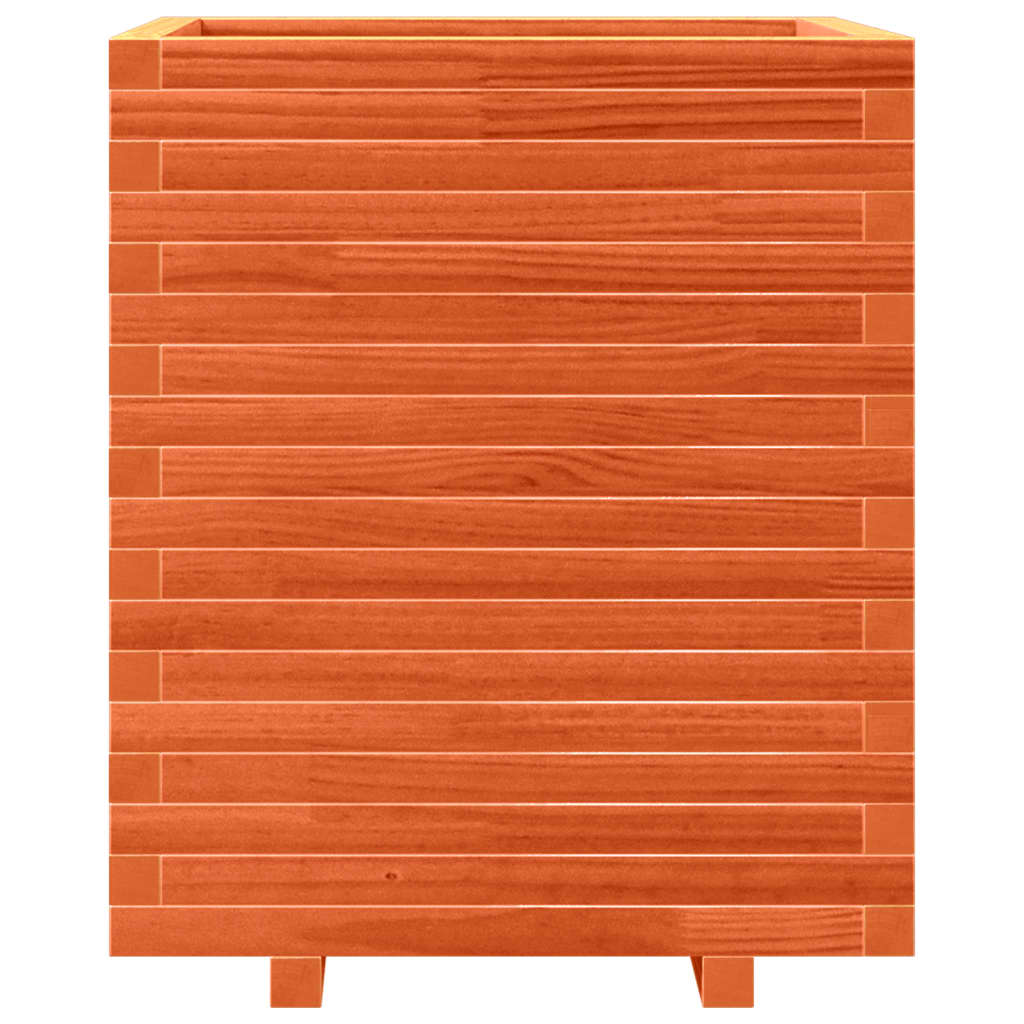 Fioriera Giardino Marrone Cera 60x60x72 cm Legno Massello Pino - homemem39