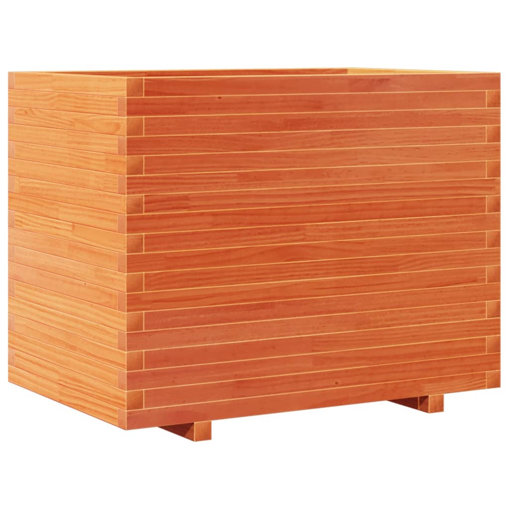 Fioriera Giardino Marrone Cera 90x60x72 cm Legno Massello Pino - homemem39