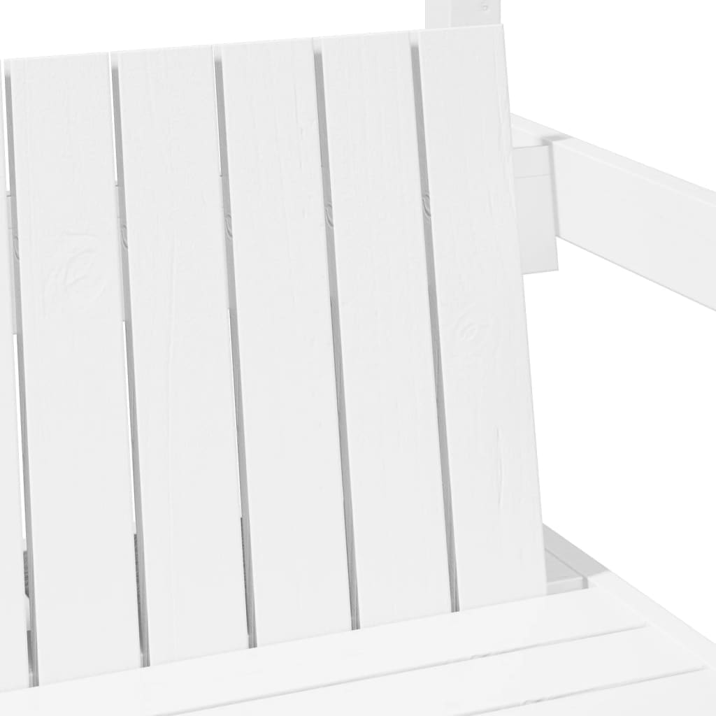 Giroletto con Panca e Tetto Bianco 80x200cm Legno Massello Pino | homemem39