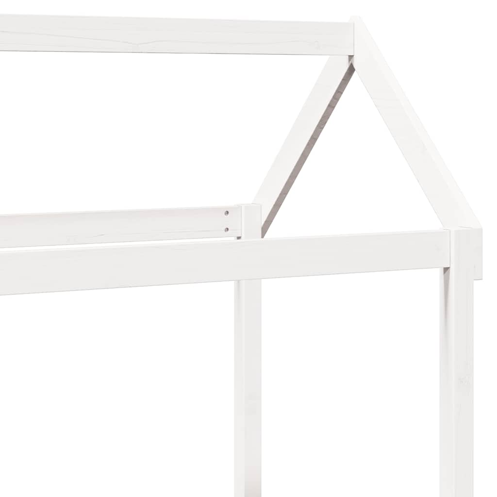 Set Dormeuse e Panca con Tetto Bianco 80x200cm Massello Pino | homemem39