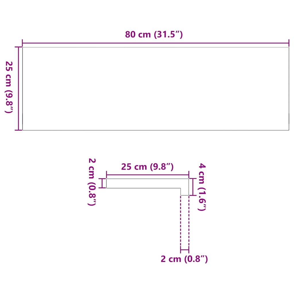 Gradini 12 pz 80x25x2 cm in Rovere Massello Non Trattato | homemem39