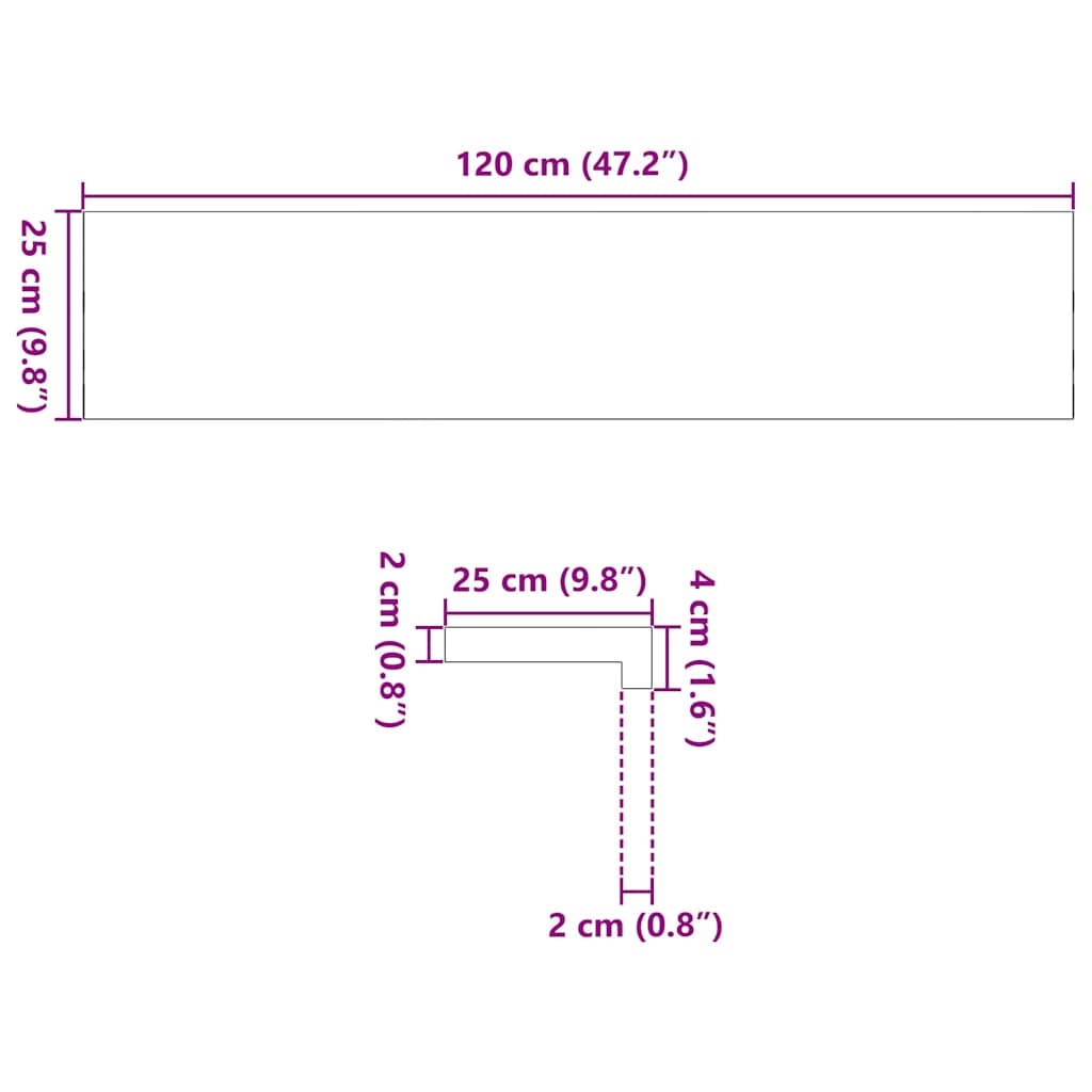 Gradini 16 pz Marrone Scuro 120x25x2 cm Legno Massello Rovere | homemem39