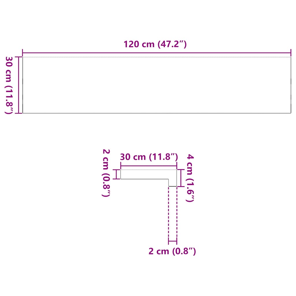 Gradini 20 pz Marrone-nero 120x30x2 cm Legno Massello Rovere - homemem39