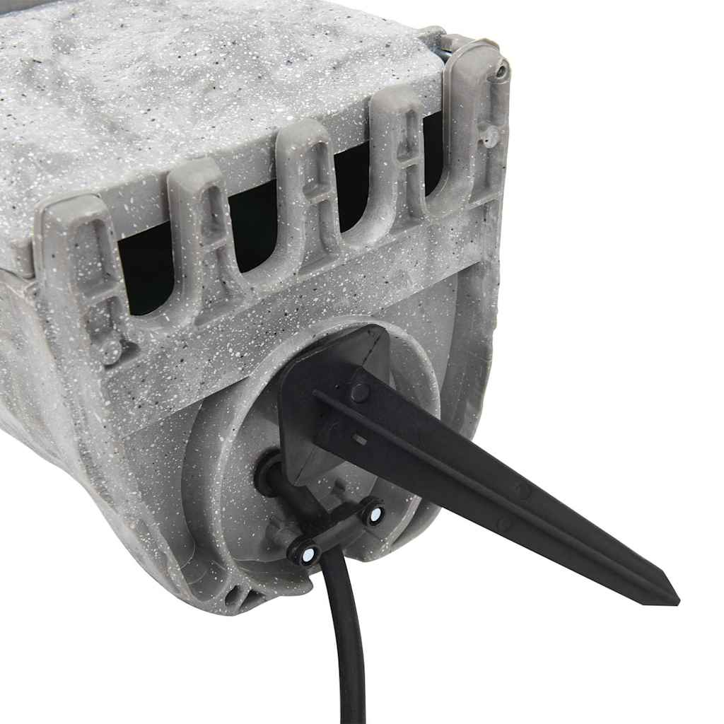Presa da Esterno con Picchetto a 4 Vie Grigio Effetto Pietra - homemem39