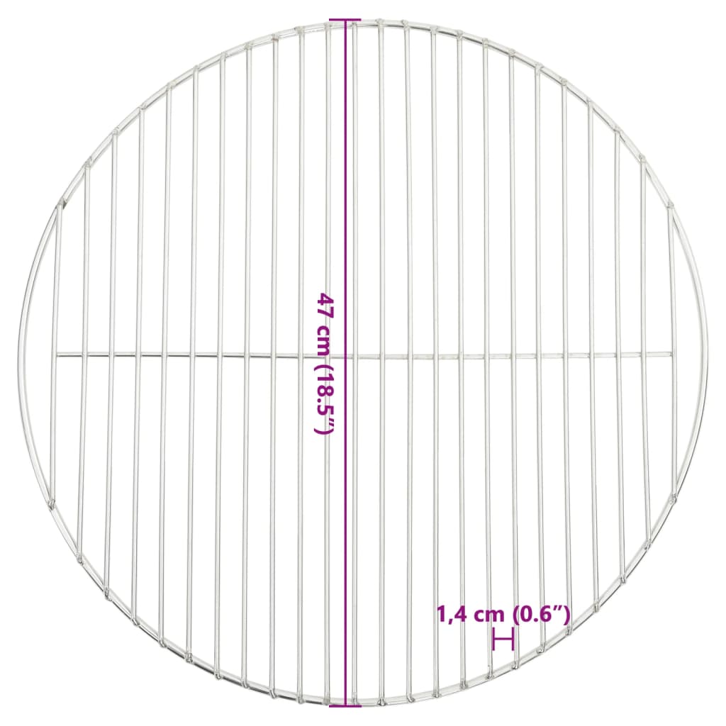 Griglia per Barbecue Rotonda Ø47 cm in Acciaio Inossidabile 304 | homemem39
