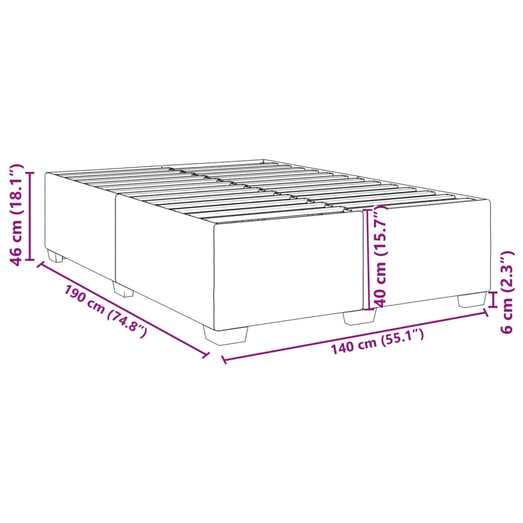 Giroletto senza Materasso Crema 140x190 cm in Tessuto | homemem39