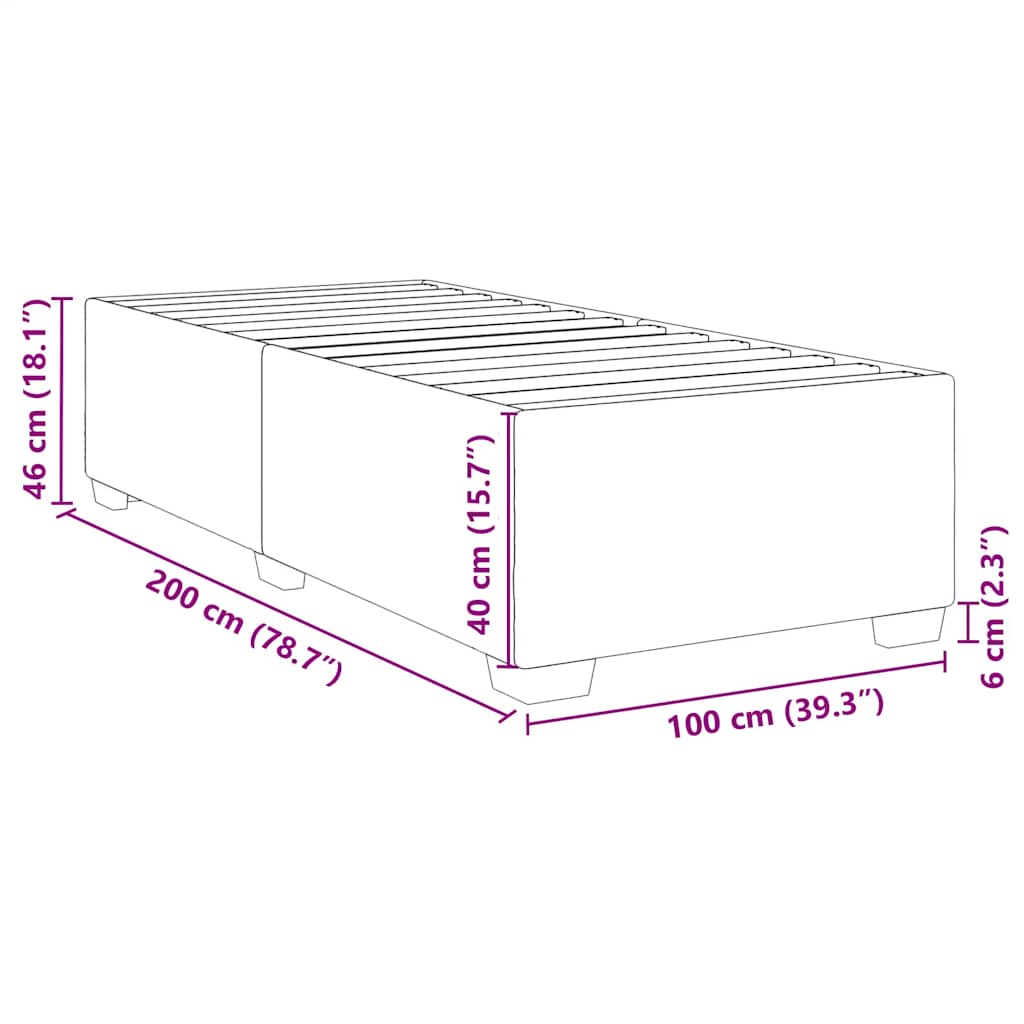 Giroletto senza Materasso Verde Scuro 100x200 cm in Velluto | homemem39