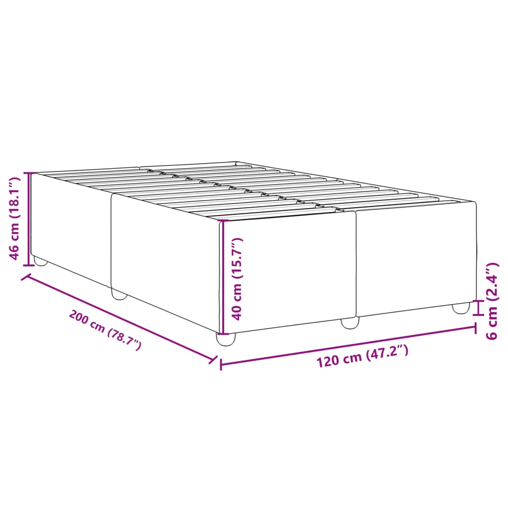 Giroletto senza Materasso Tortora 120x200 cm Tessuto | homemem39