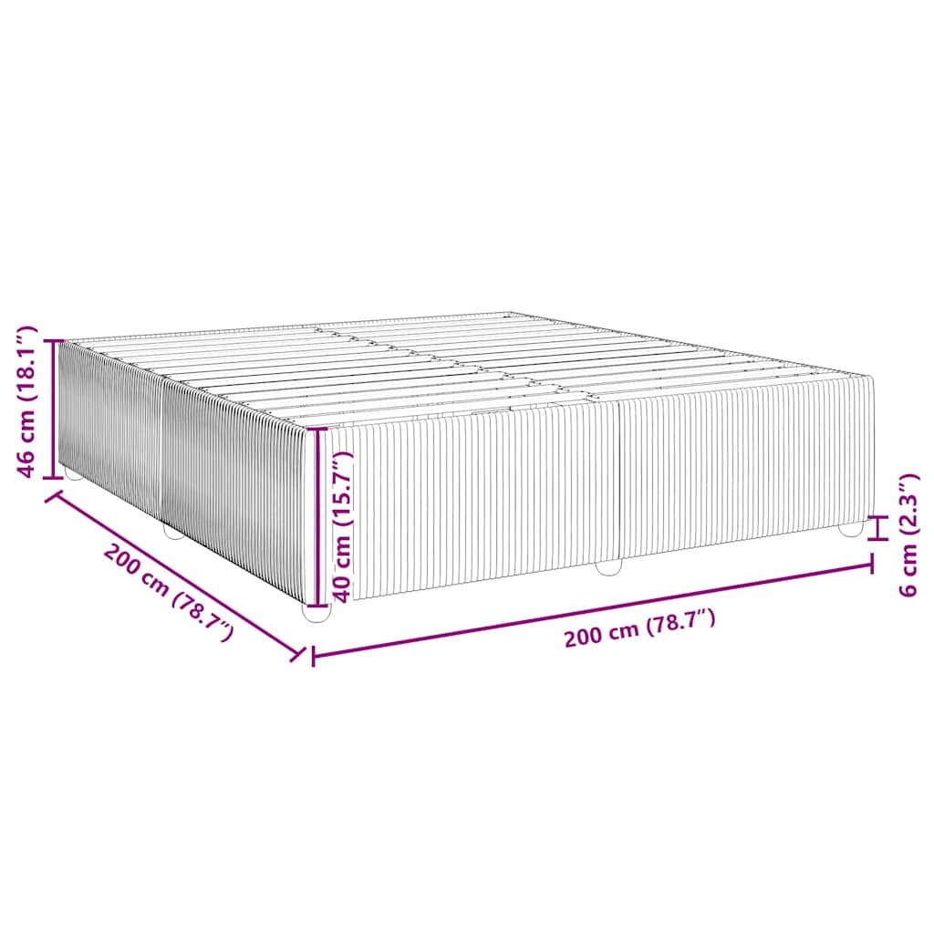 Giroletto senza Materasso Tortora 200x200 cm in Tessuto | homemem39