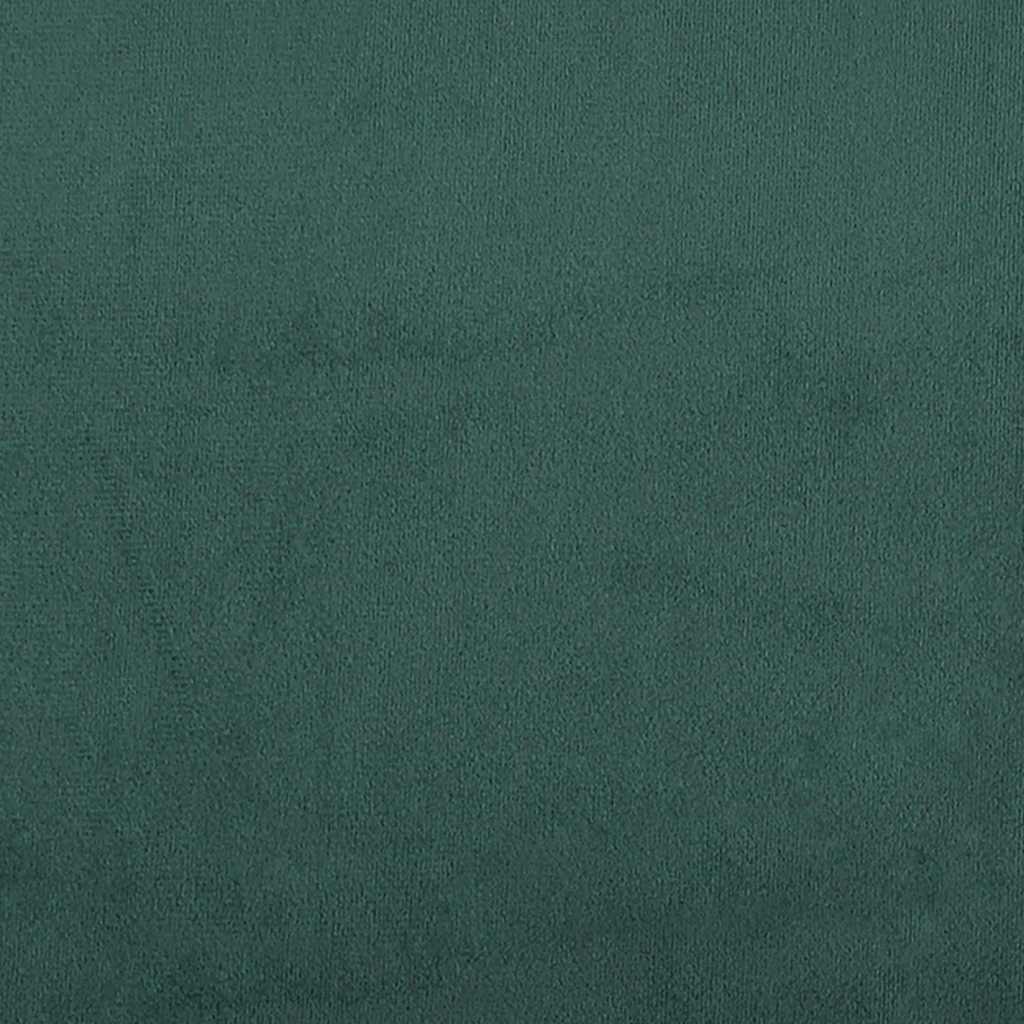 Giroletto a Molle con Materasso Verde Scuro 140x200 cm Velluto - homemem39