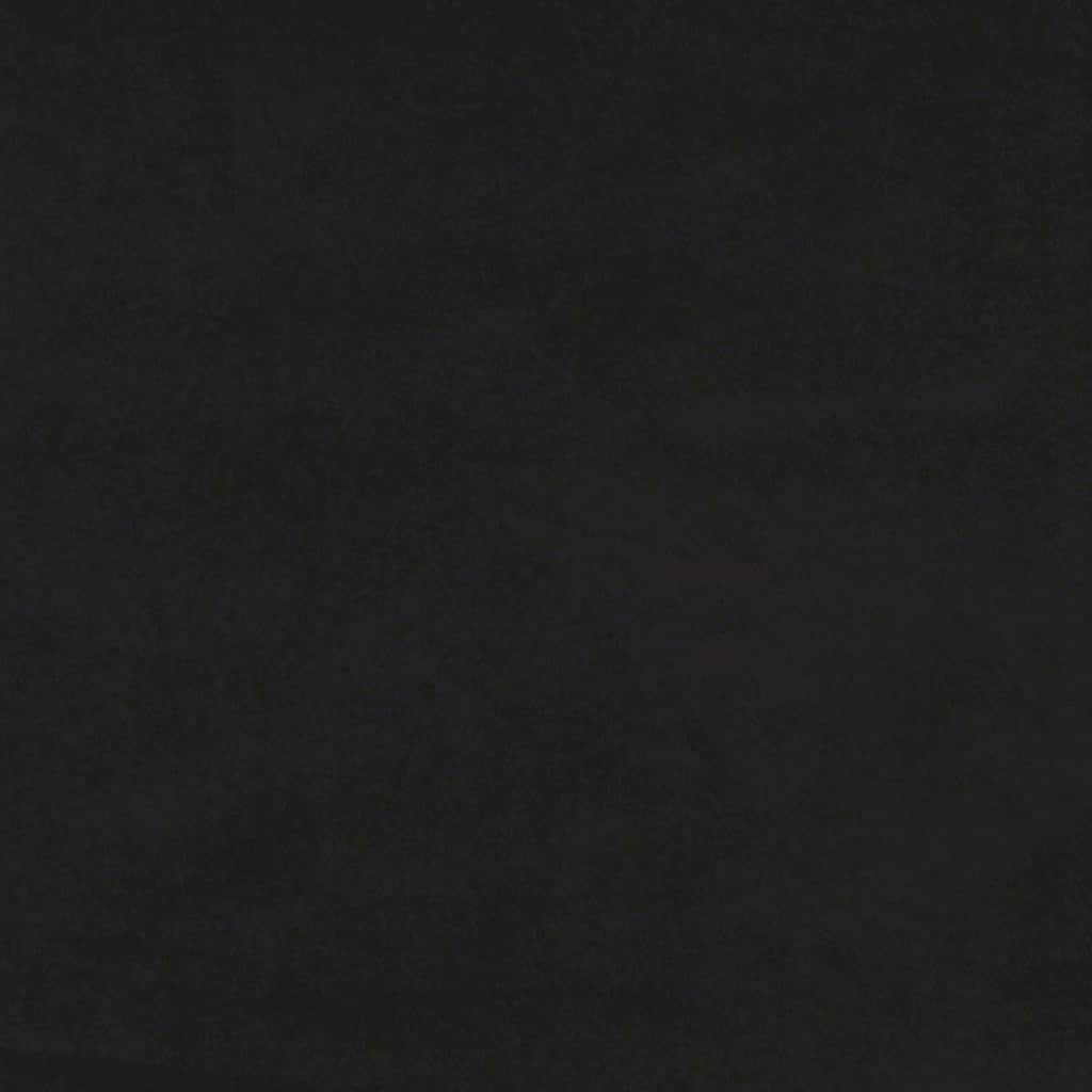 Giroletto a Molle con Materasso Nero 200x200 cm in Velluto - homemem39