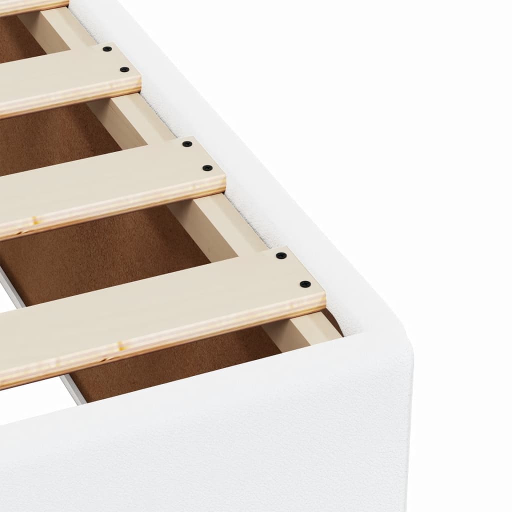 Giroletto a Molle con Materasso Bianco 180x200 cm in Similpelle - homemem39