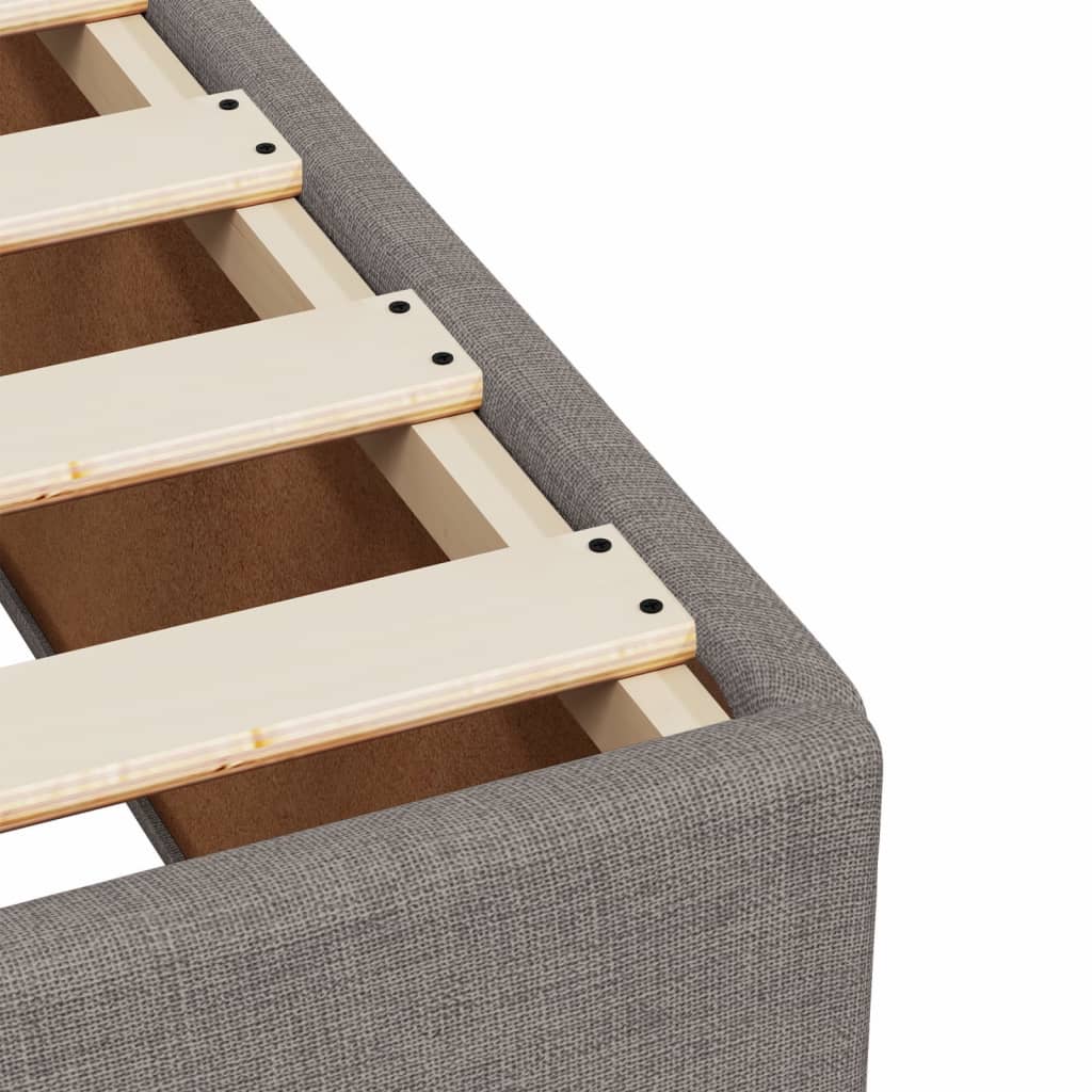 Giroletto a Molle con Materasso Tortora 160x200 cm in Tessuto | homemem39